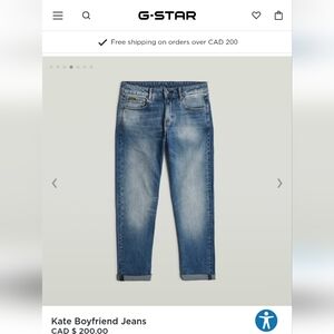 G-Star Kate Boyfriend Blue Jeans
